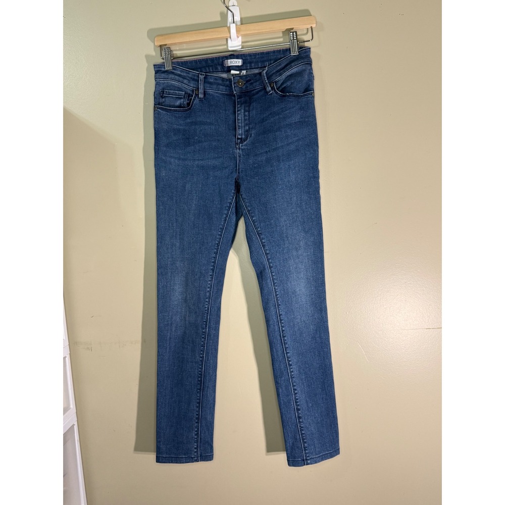 Roxy Skinny Jeans Womens 28 Medium Wash Denim Stretch Slim Fit Pants